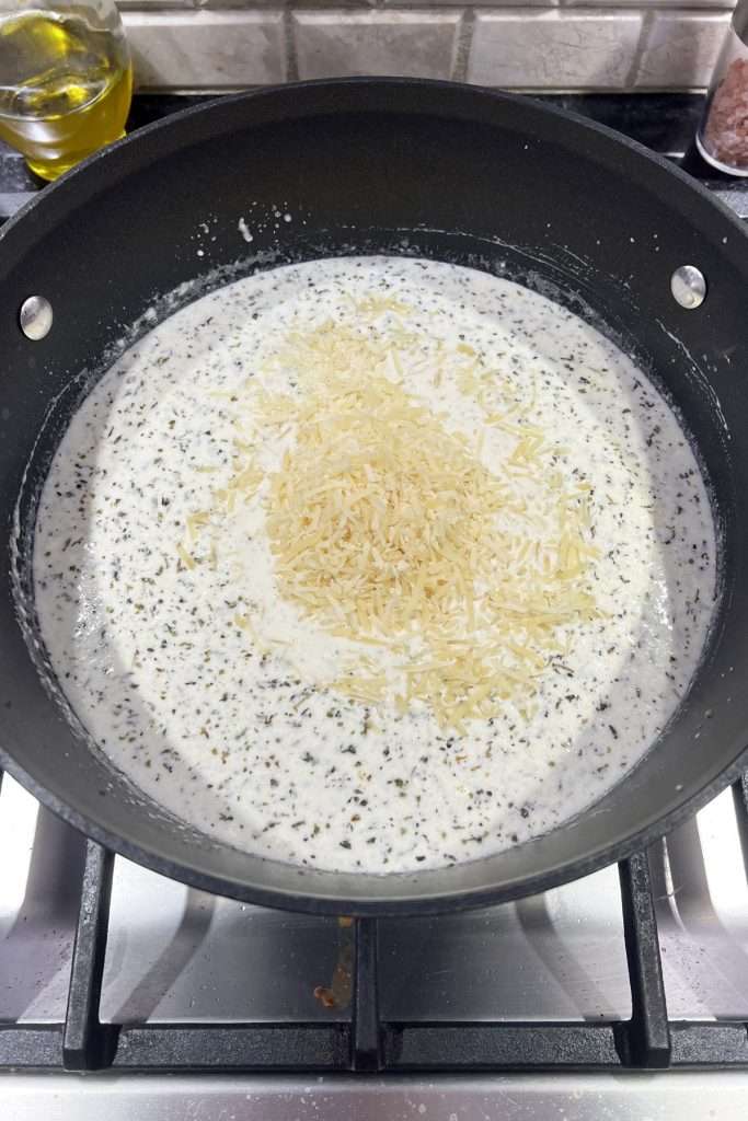 Add grated parmesan cheese