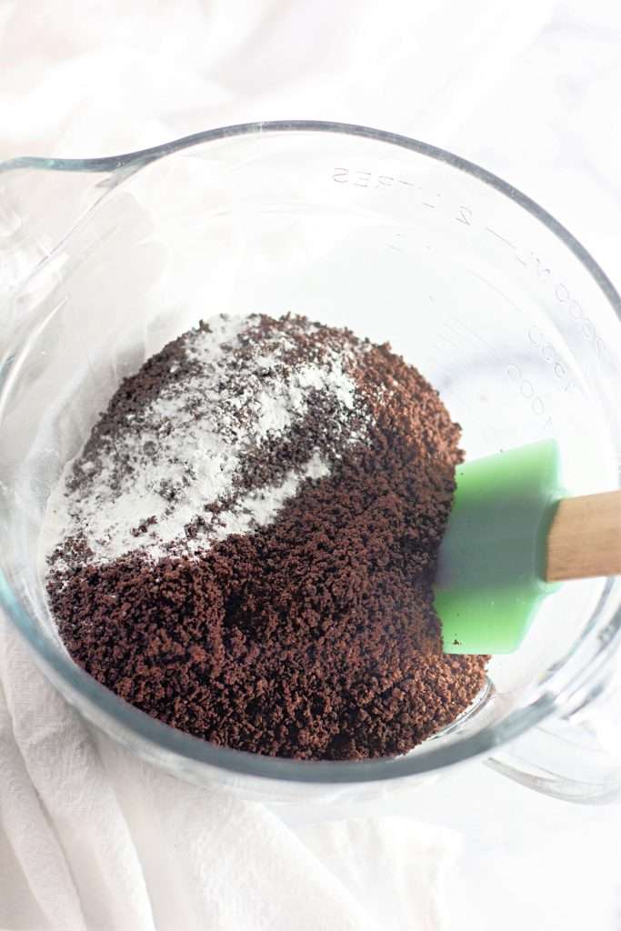 Crush Oreos and combing all ingredients