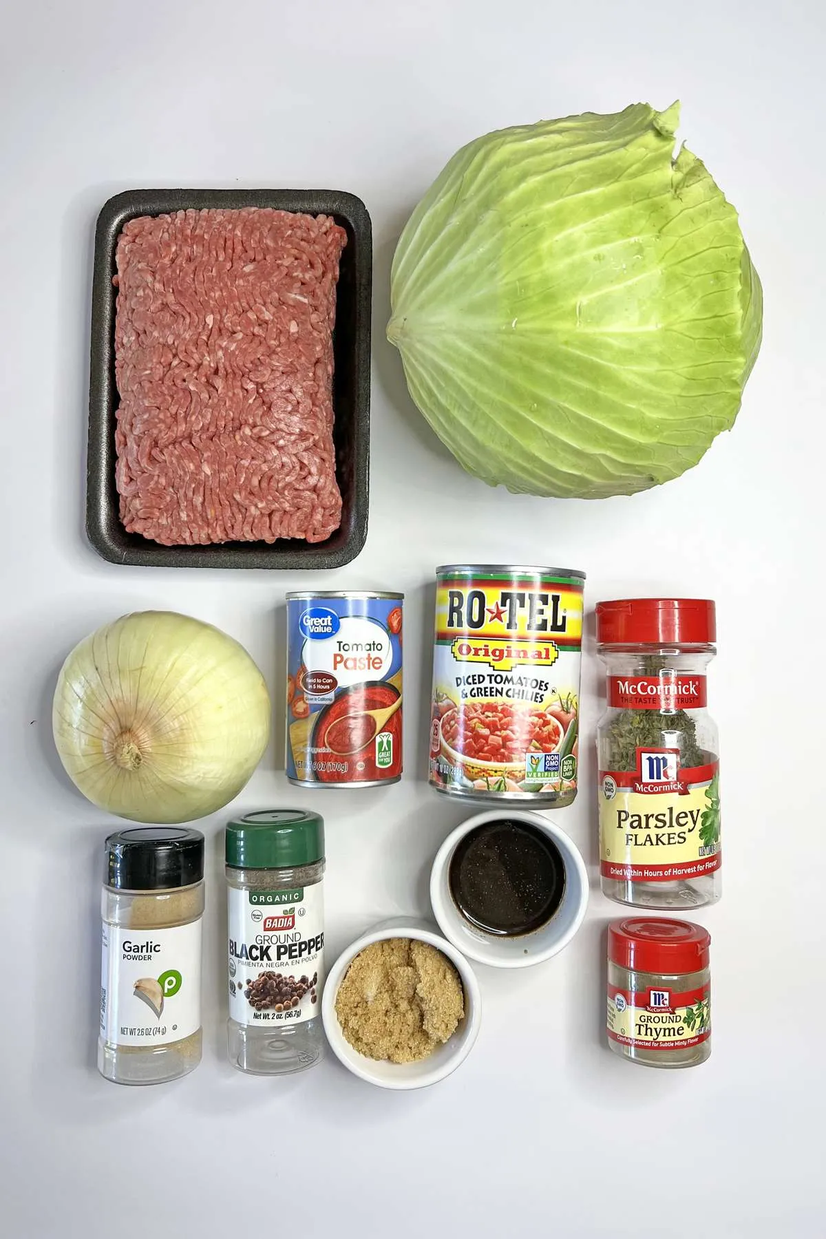 Unstuffed Cabbage Roll Ingredients