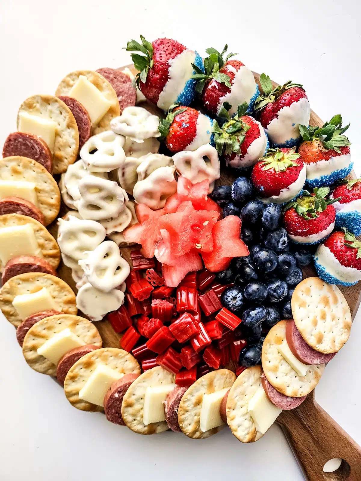 Red White and Blue Patriotic Charcuterie Board