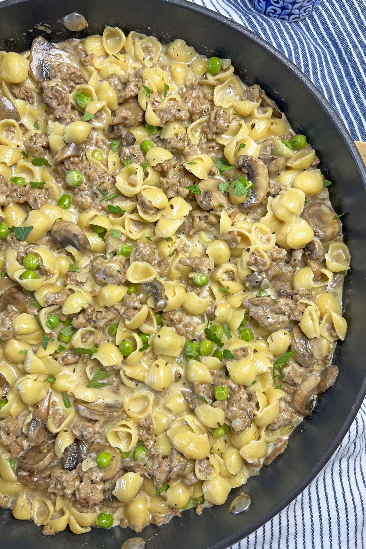 Alfredo Ground Beef Pasta