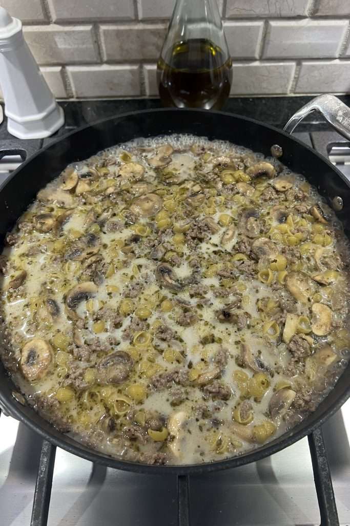 Stir, cover and cook.