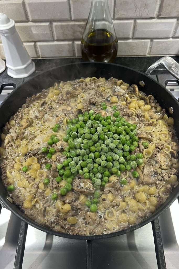 Add frozen peas