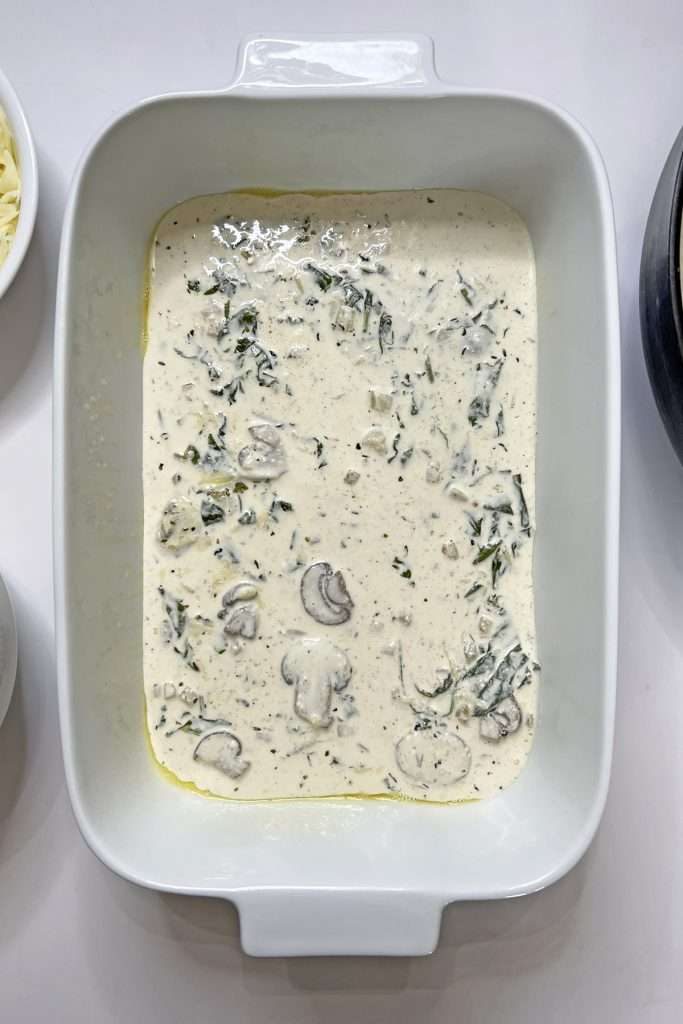 Add a layer of sauce.