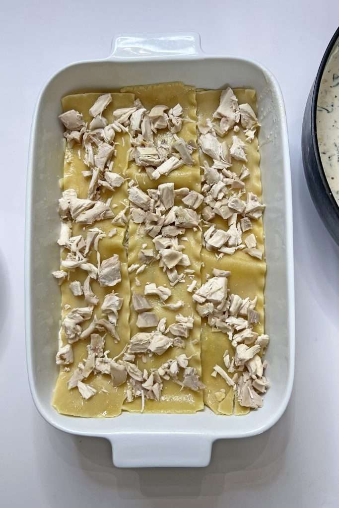 Add a layer of chicken.