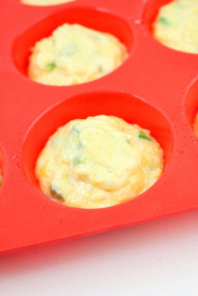 Fill muffin cups 2/3 full.