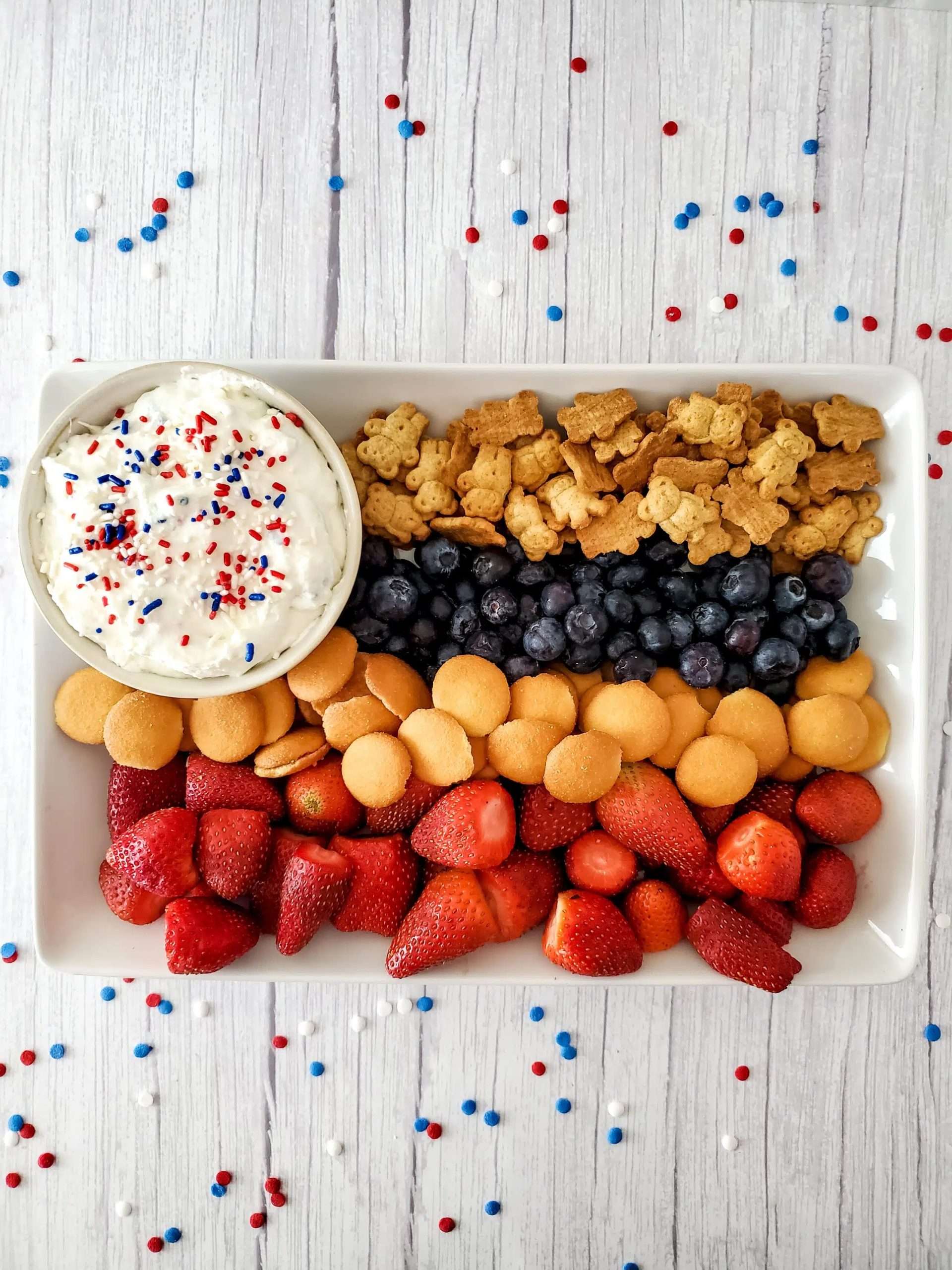 Red White and Blue Snack Board