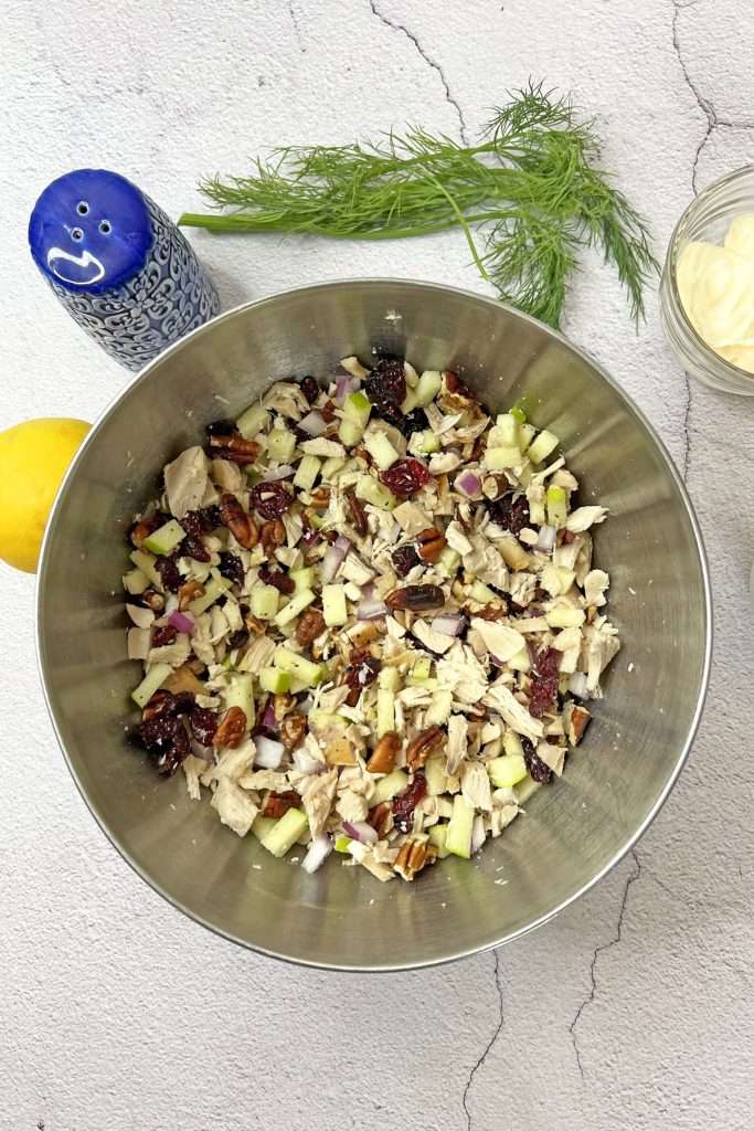 Mix salad ingredients