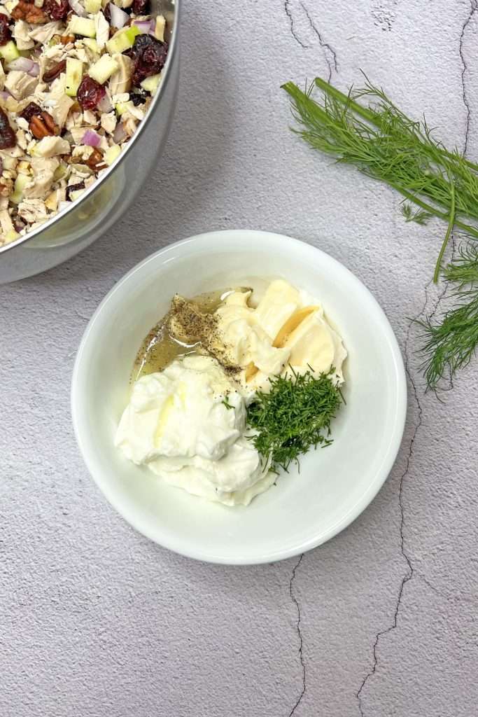Combine all dressing ingredients in a small bowl