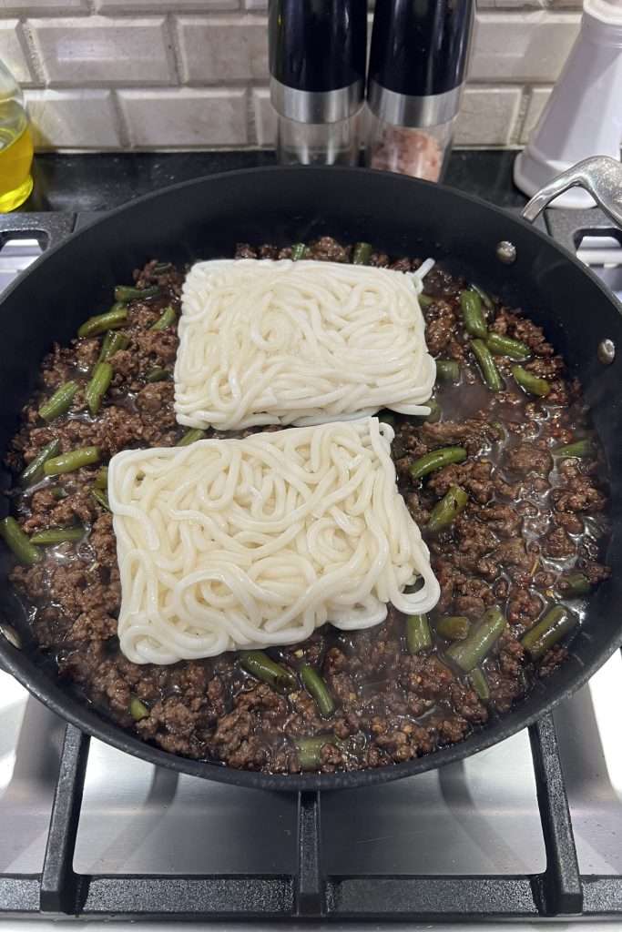 Add noodles.
