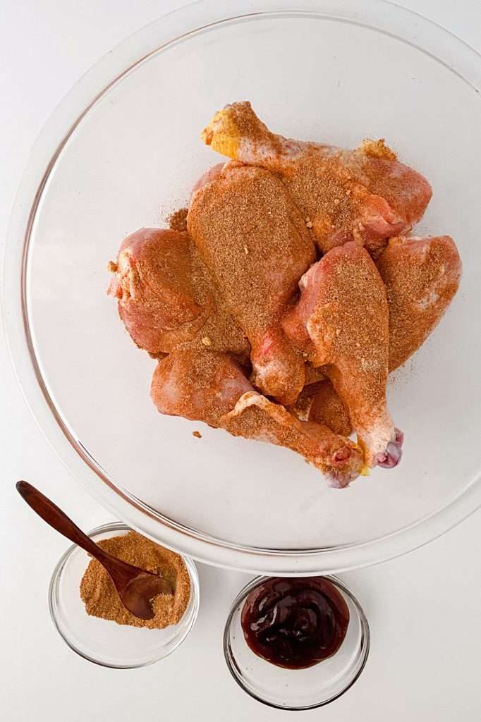Mix seasonings to make a rub.