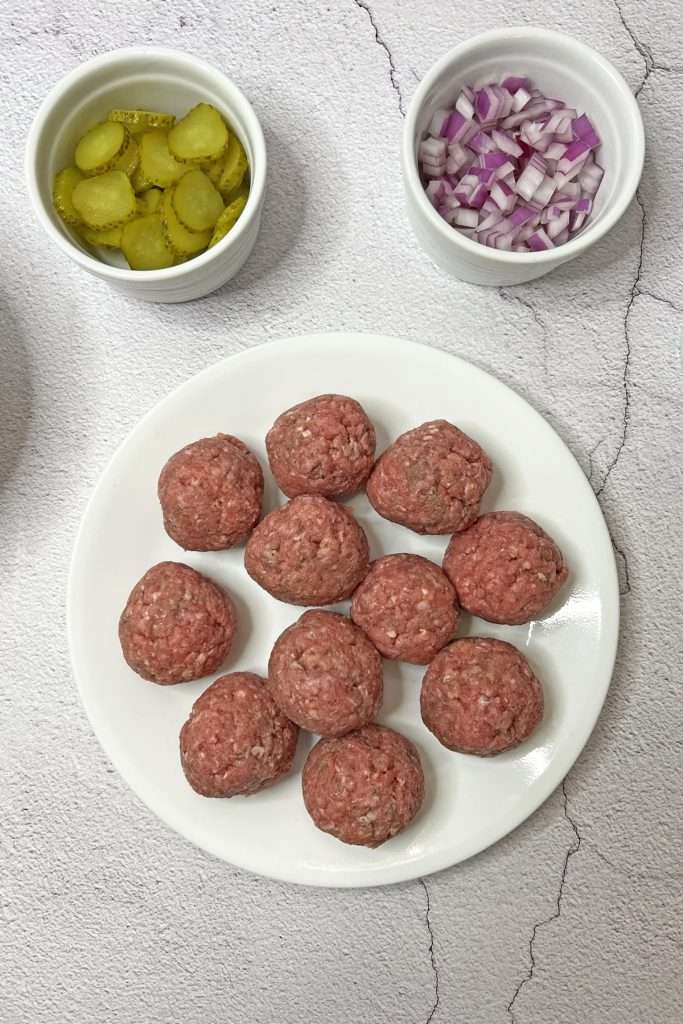 Roll into golf-ball sized portions.