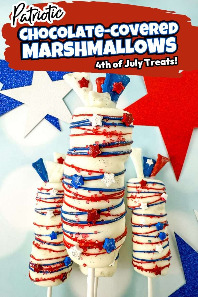 Patriotic Chocolate Covered Marshmallows