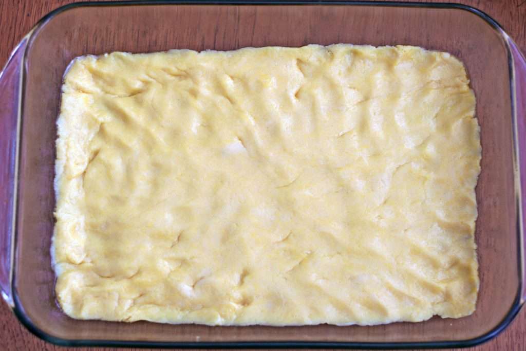 Spread in a prepared baking dish.