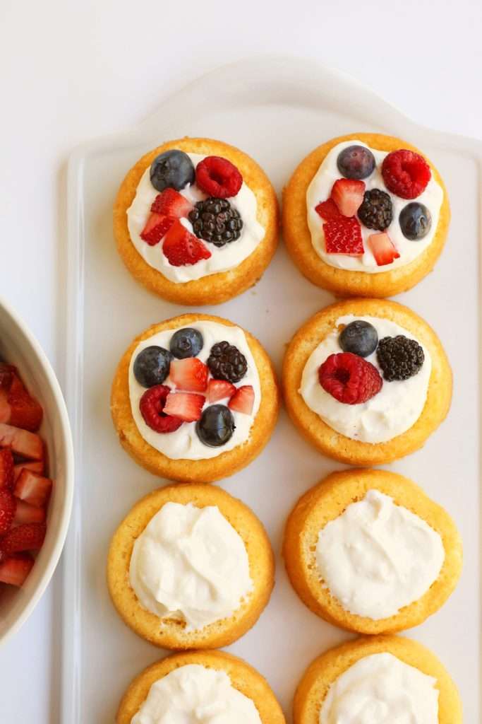 Top with chopped berries.