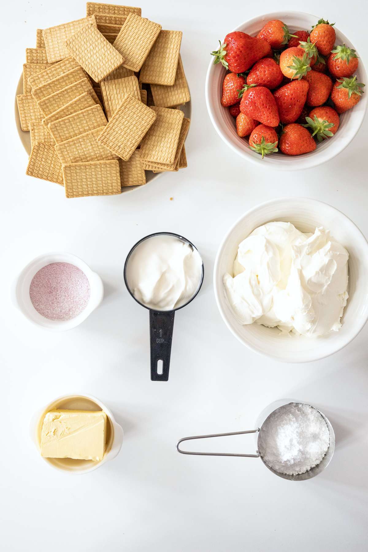 No Bake Strawberry Cheesecake Ingredients