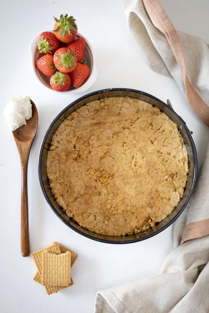 Press into the bottom of the springform pan