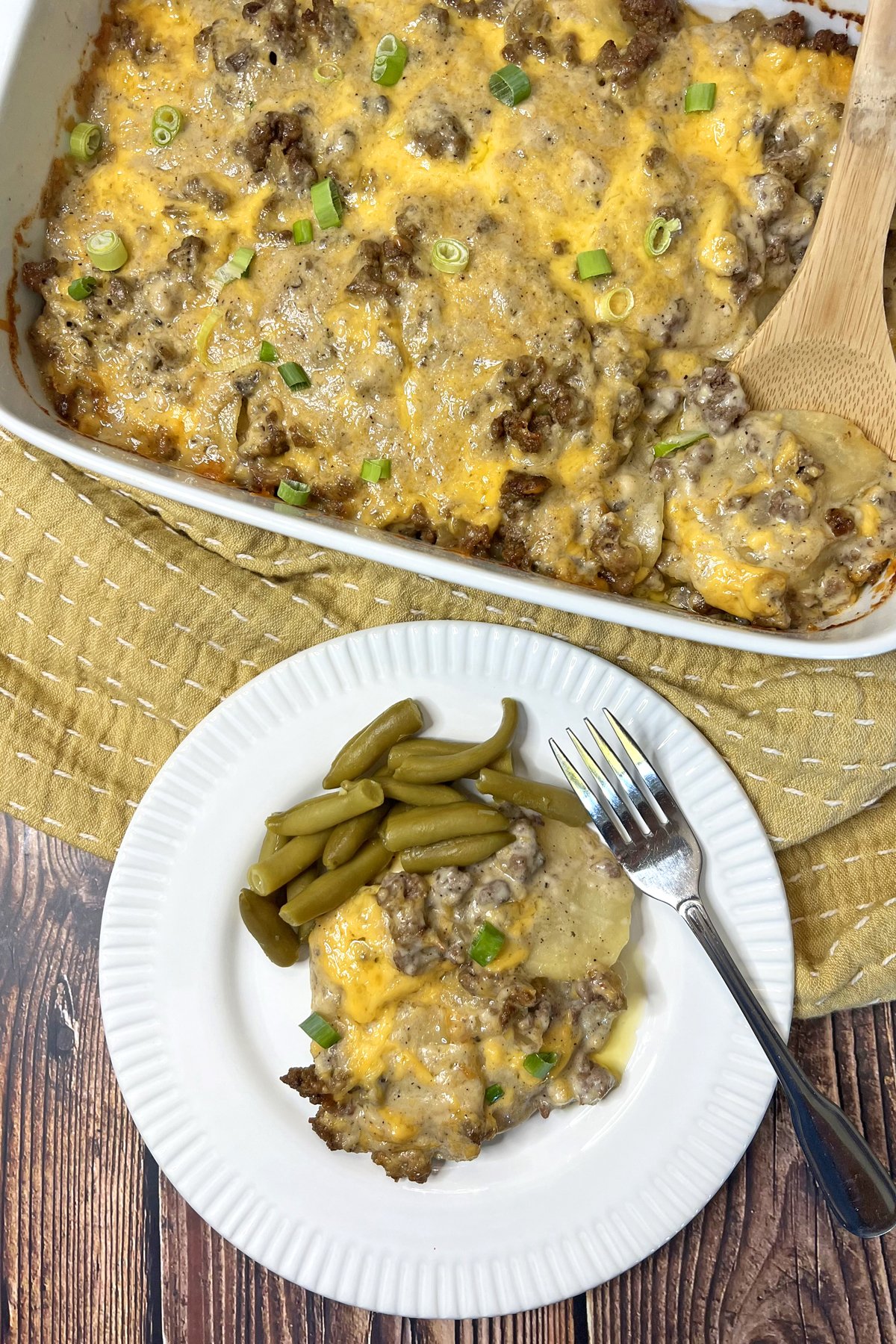 Cheesy Hamburger Potato Casserole