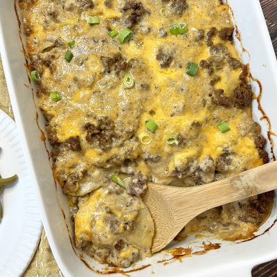 Cheesy Hamburger Potato Casserole
