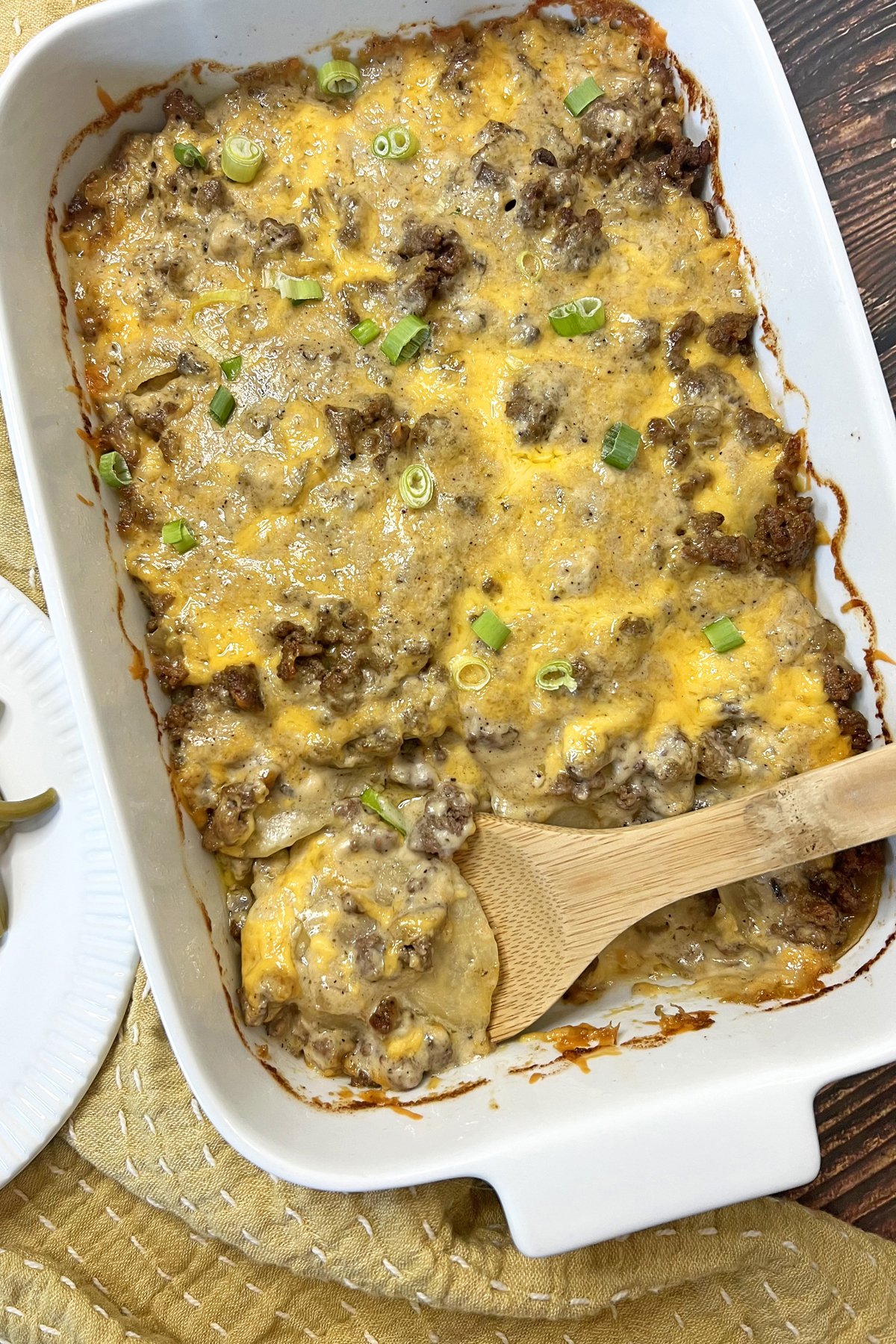 Cheesy Hamburger Potato Casserole