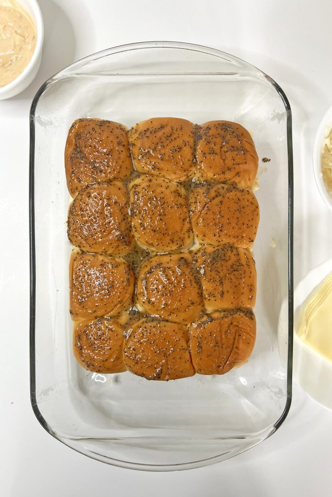 Apply the melted butter mixture liberally.