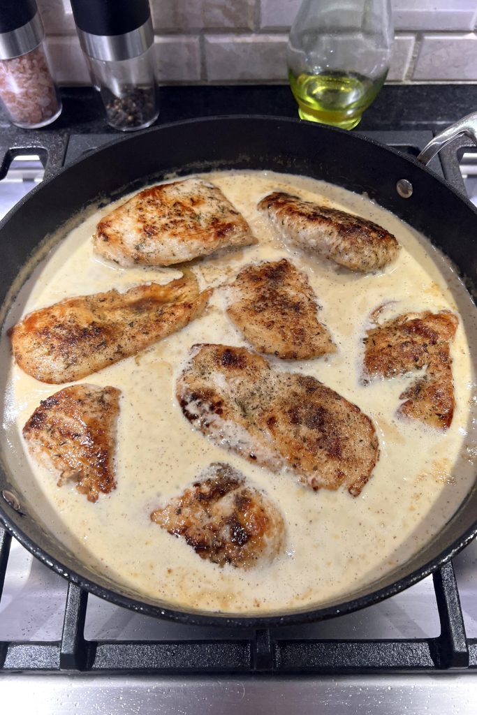 Simmer until chicken is done.