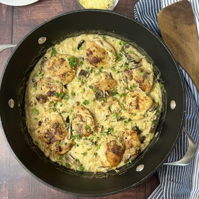 Creamy Mushroom Chicken and Rice