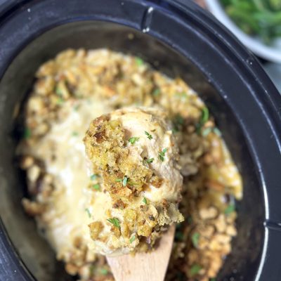 Crockpot Chicken and Stuffing Casserole