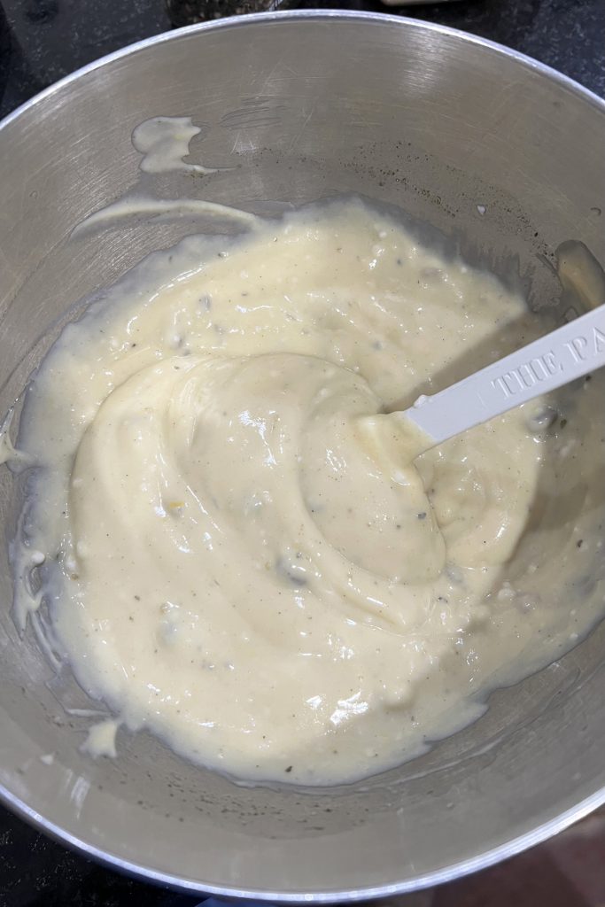 Sauce mixture in a bowl