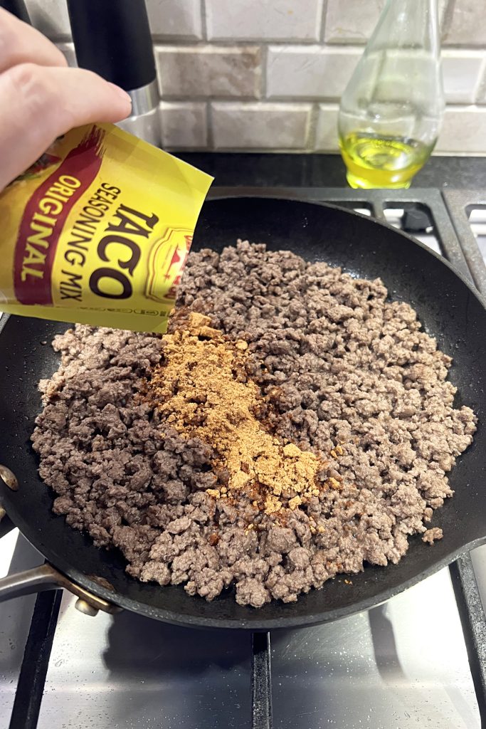 Brown ground beef