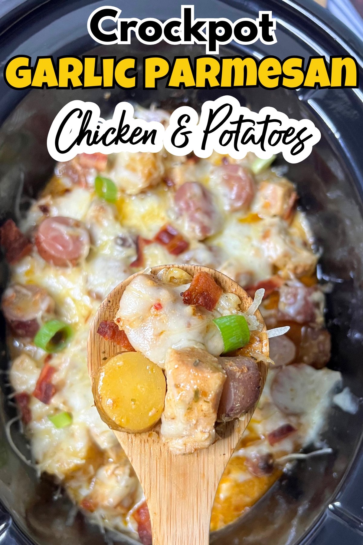 Crockpot Garlic Parmesan Chicken and Potatoes