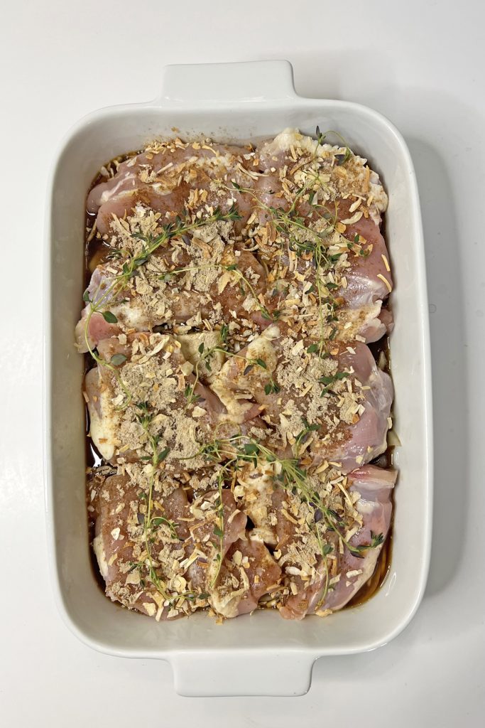 Add sprigs of thyme.