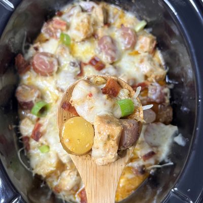 Crockpot Garlic Parmesan Chicken and Potatoes