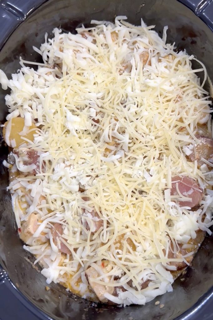 Top with shredded cheese.
