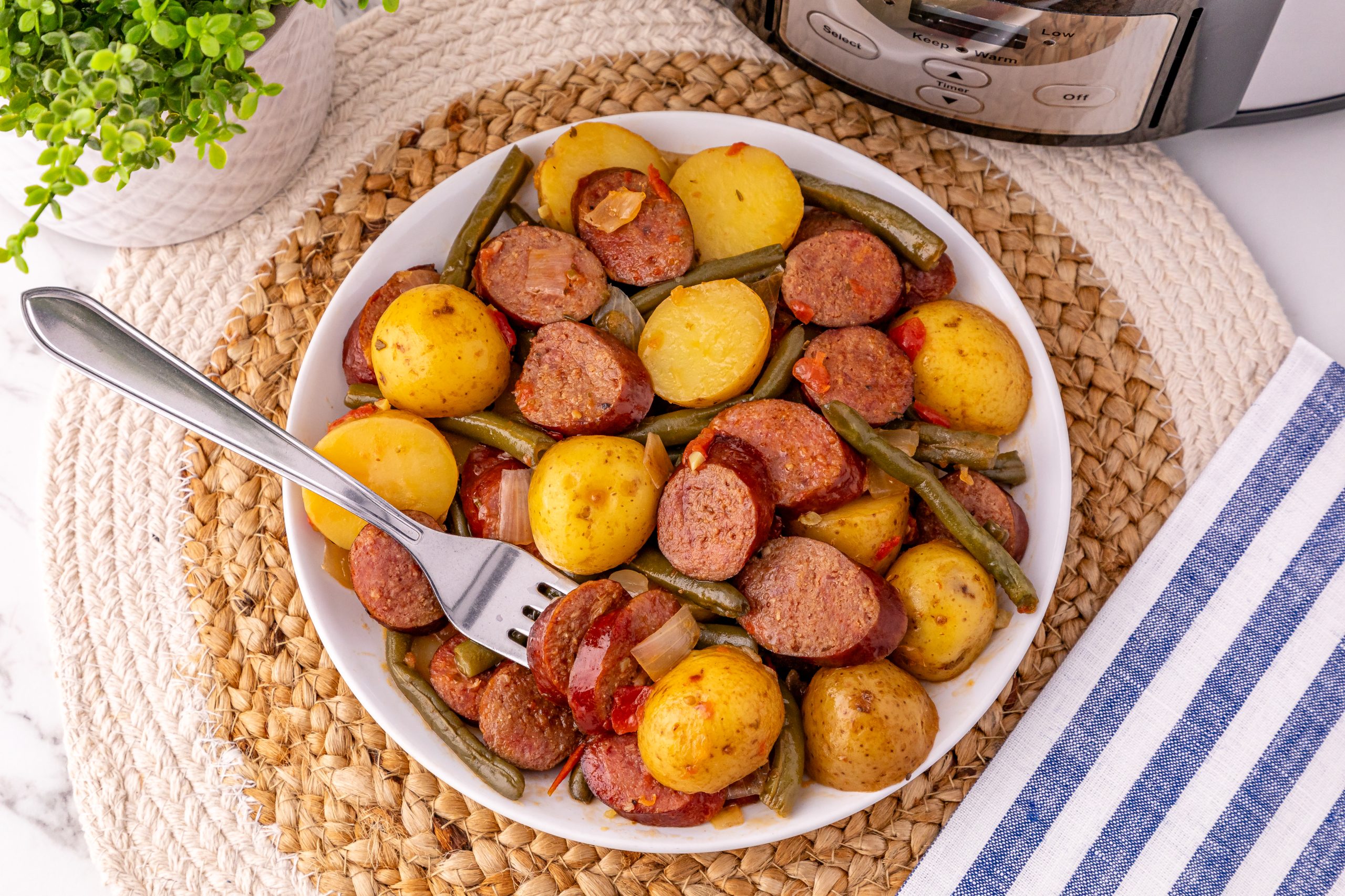 Slow Cooker Sausage and Potatoes