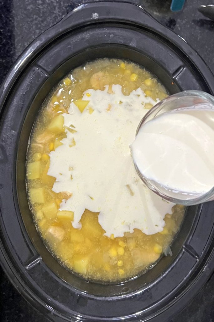 Stir in the heavy cream.