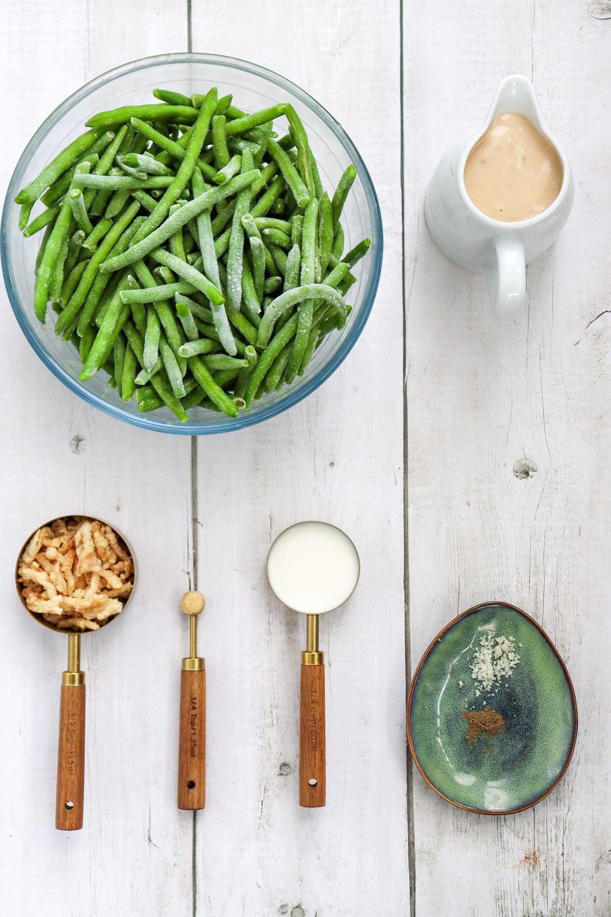 Ingredients for Fresh Green Bean Casserole