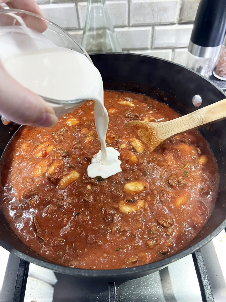 Add heavy cream.