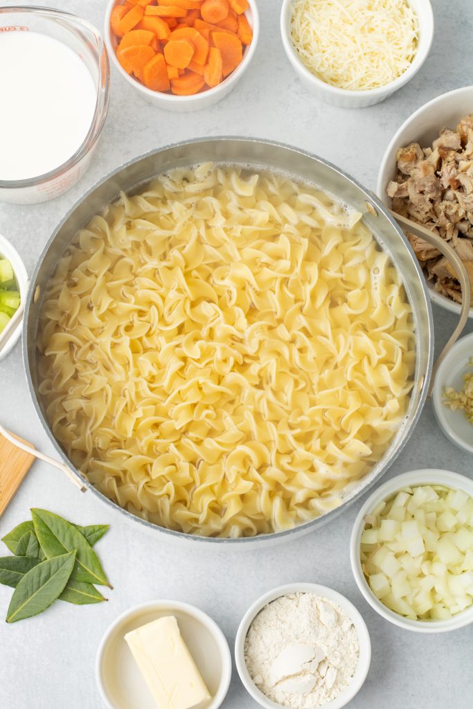 Cook the noodles al dente.