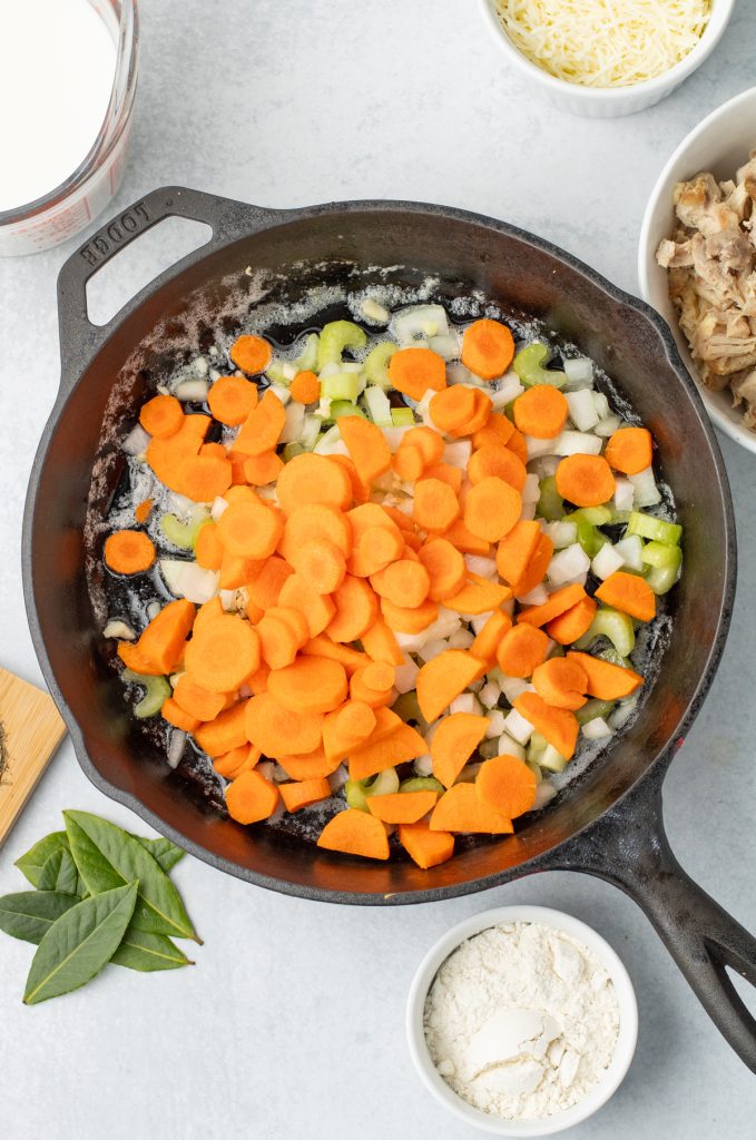 Saute the vegetables