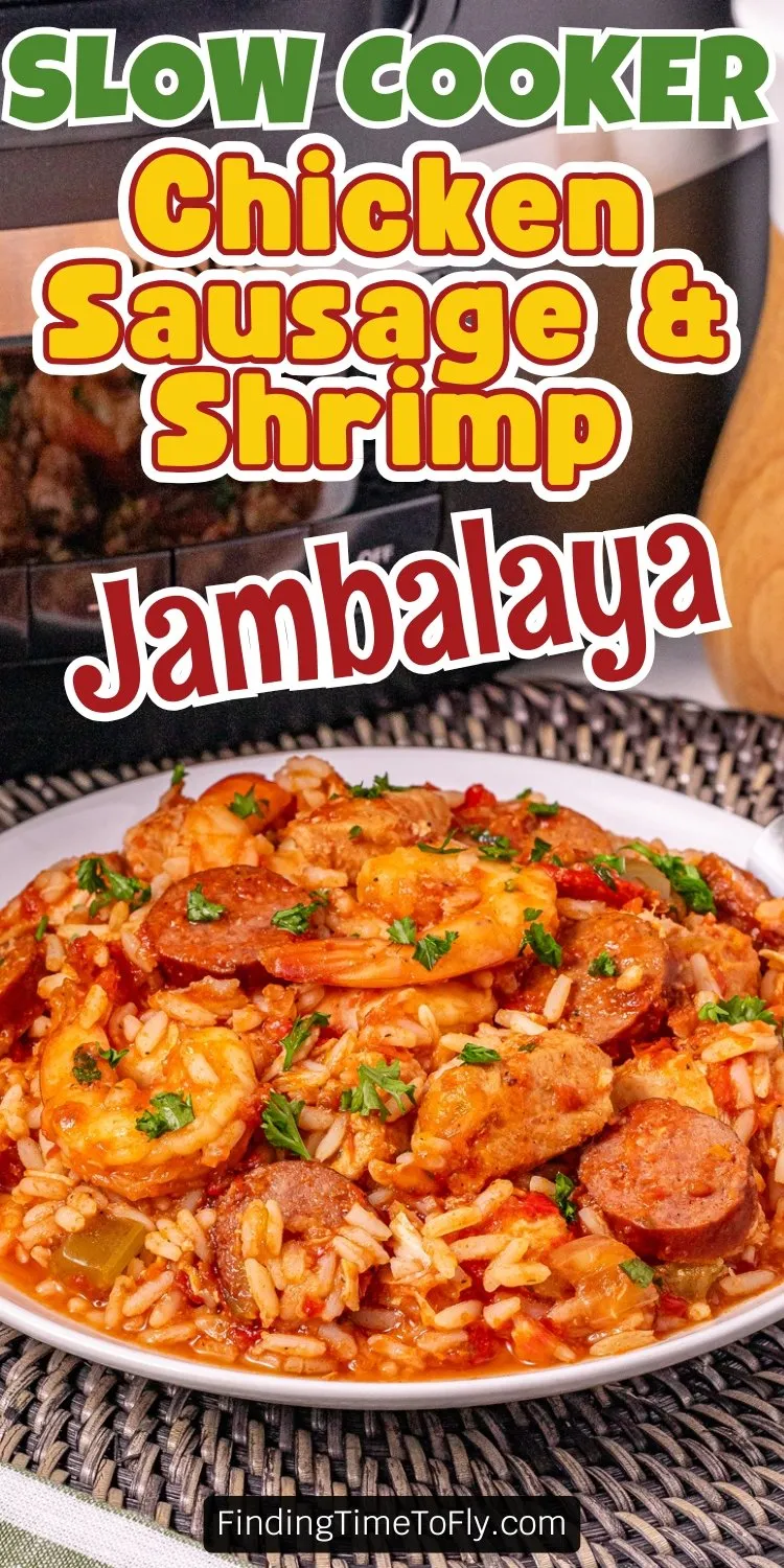 Crockpot Chicken Shrimp and Sausage Jambalaya