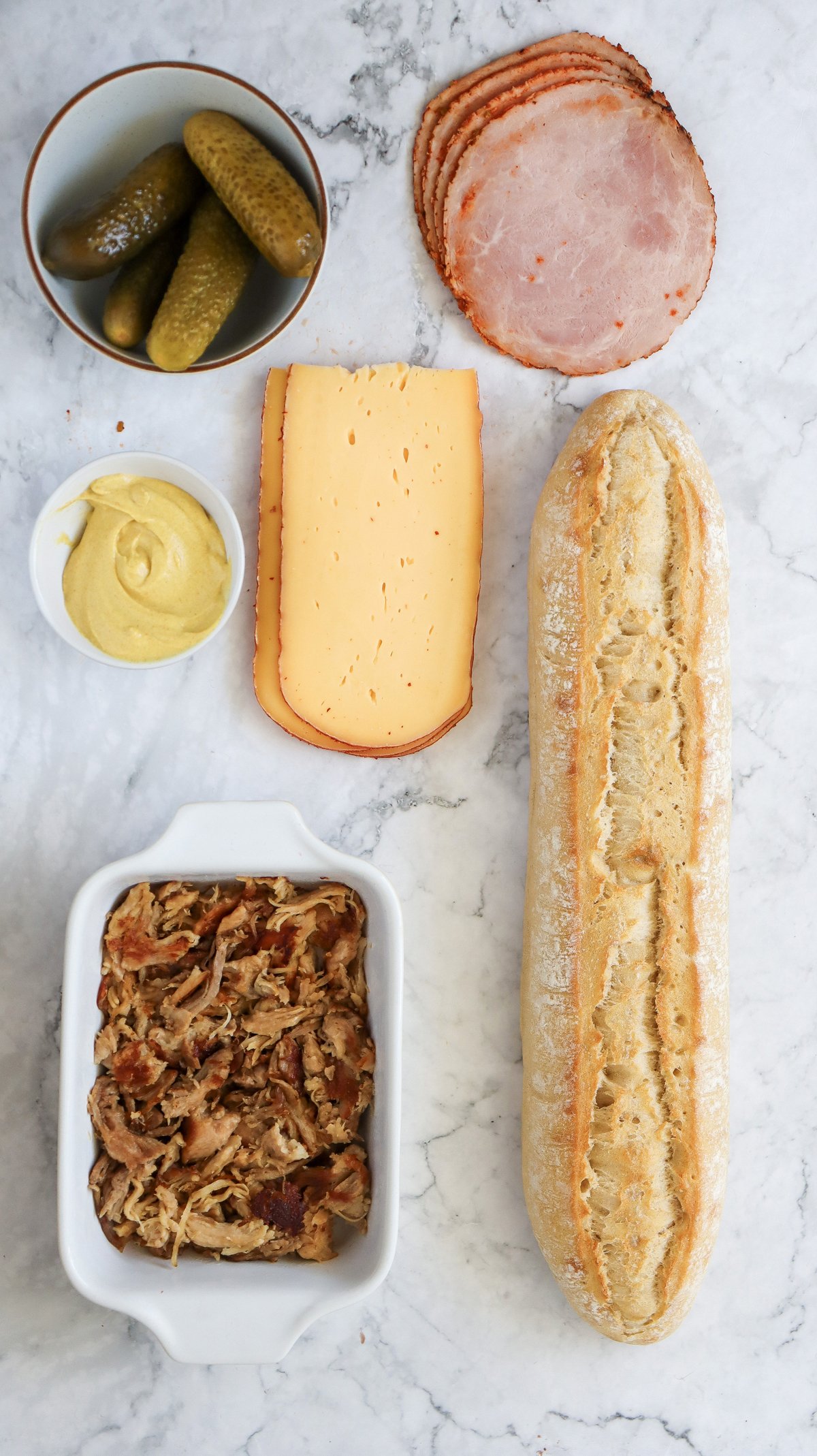 Ingredients for Cuban Sandwich Recipe
