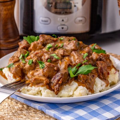 Slow Cooker Beef Tips and Gravy