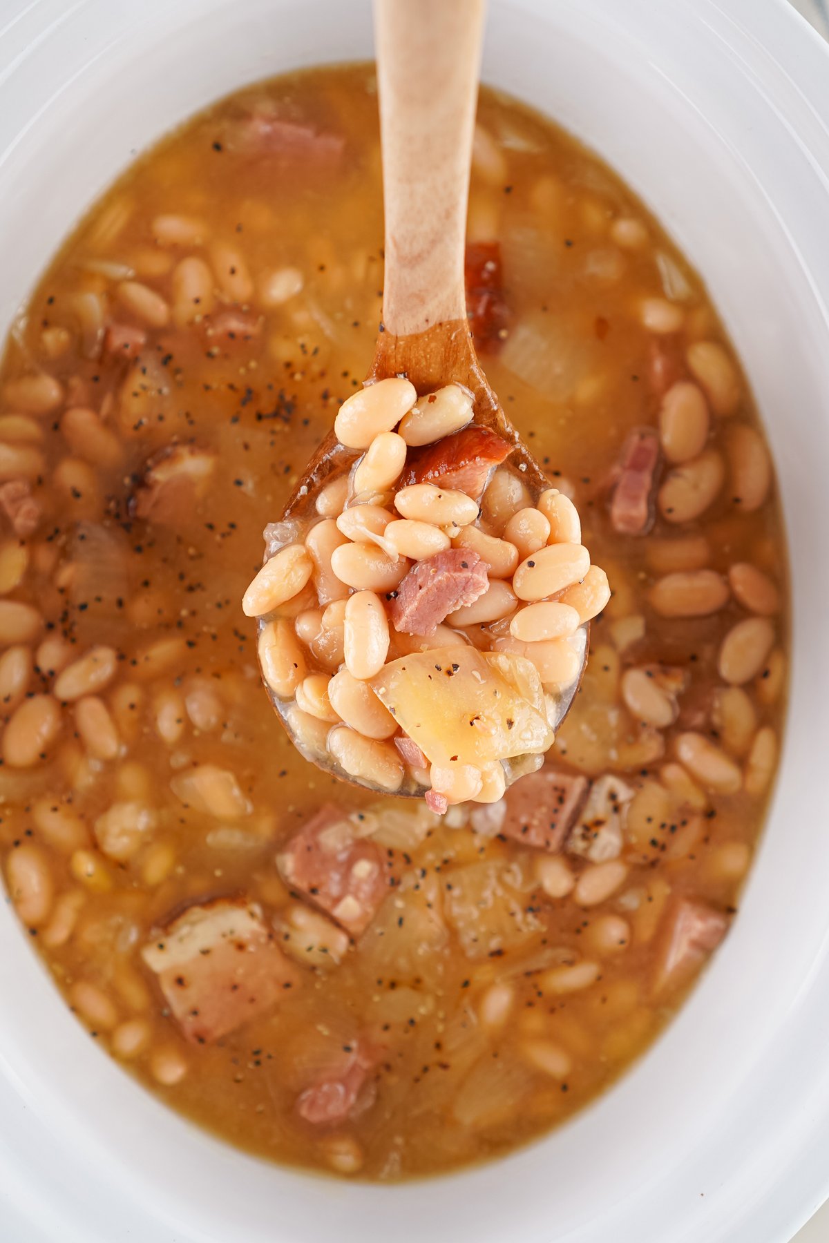 Slow Cooker Ham and Bean Soup