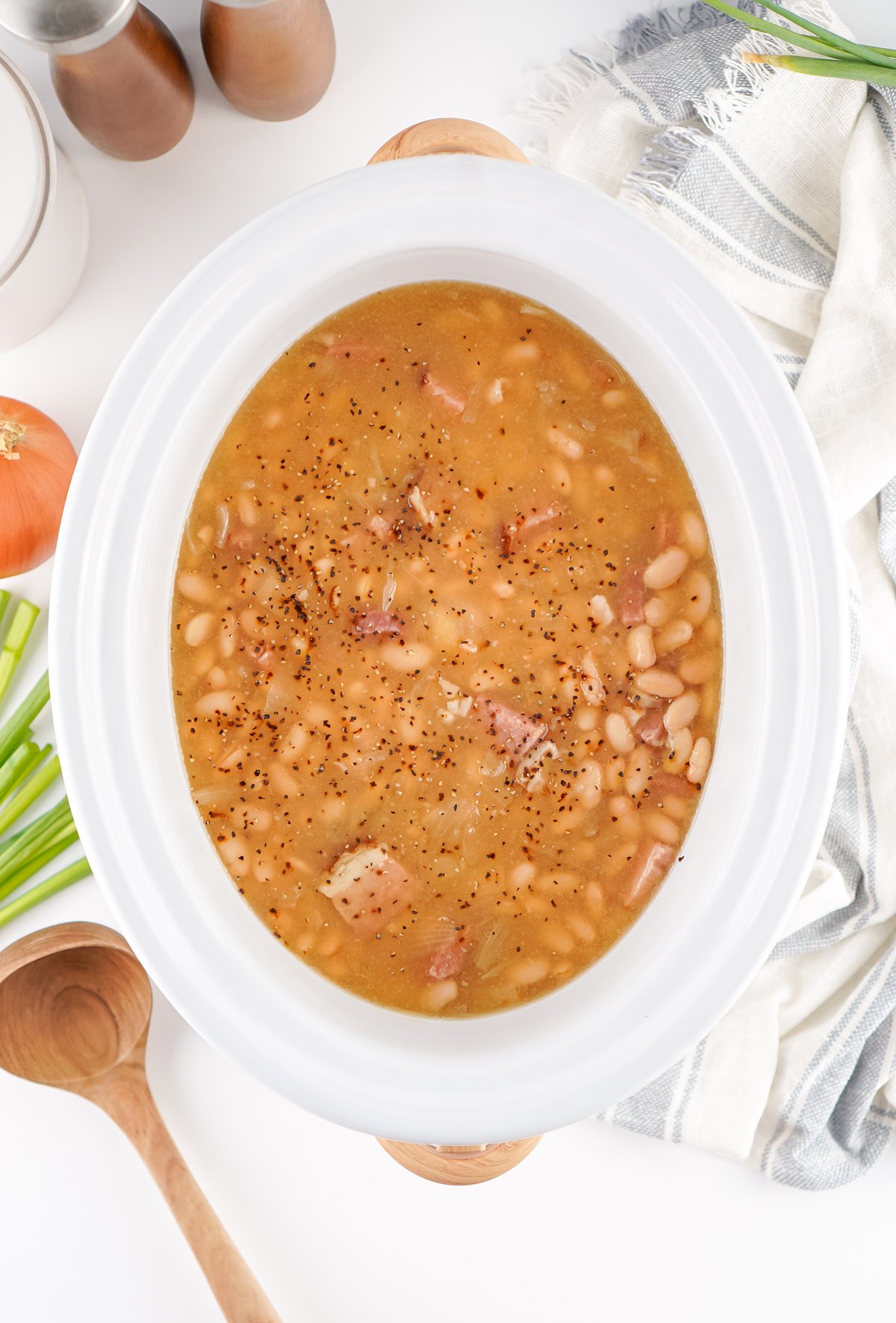 Slow Cooker Ham and Bean Soup