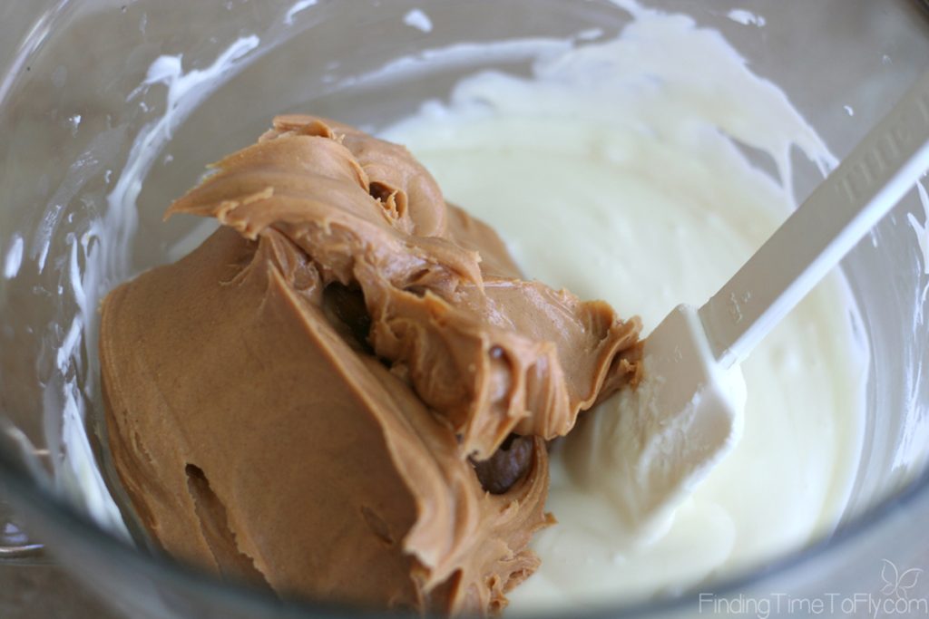 Add peanut butter and stir.