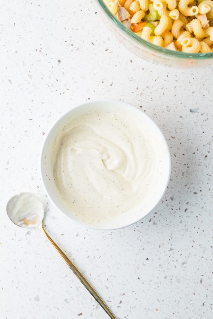 Make the sauce in a separate bowl.