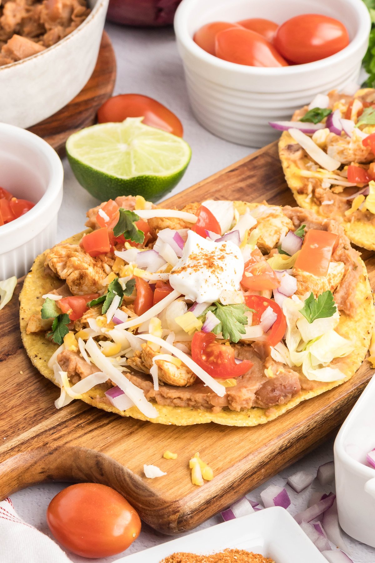 Chicken Tostadas