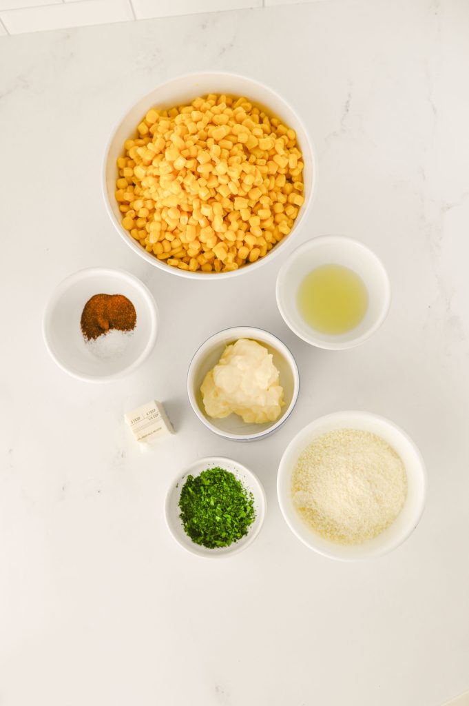 Ingredients for Mexican Street Corn Off the Cob