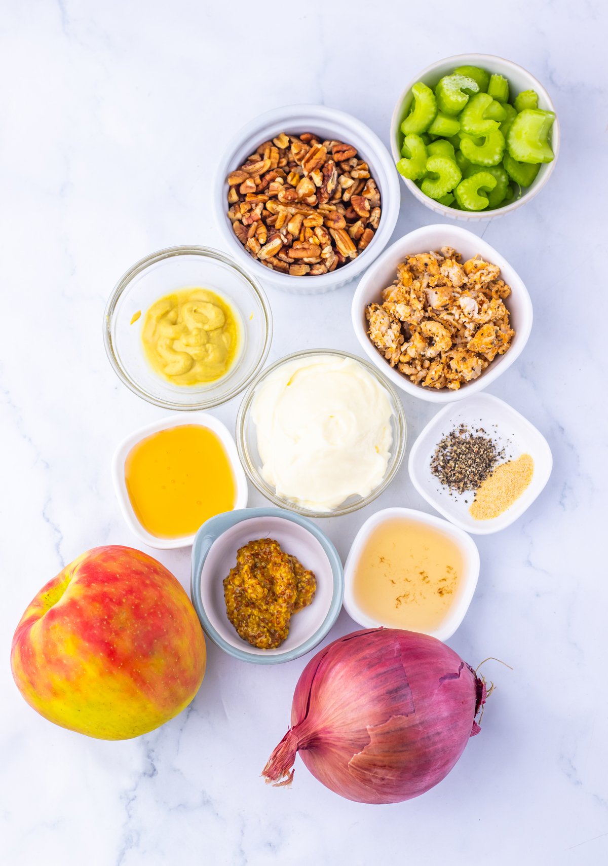 Ingredients for Honey Mustard Chicken Salad